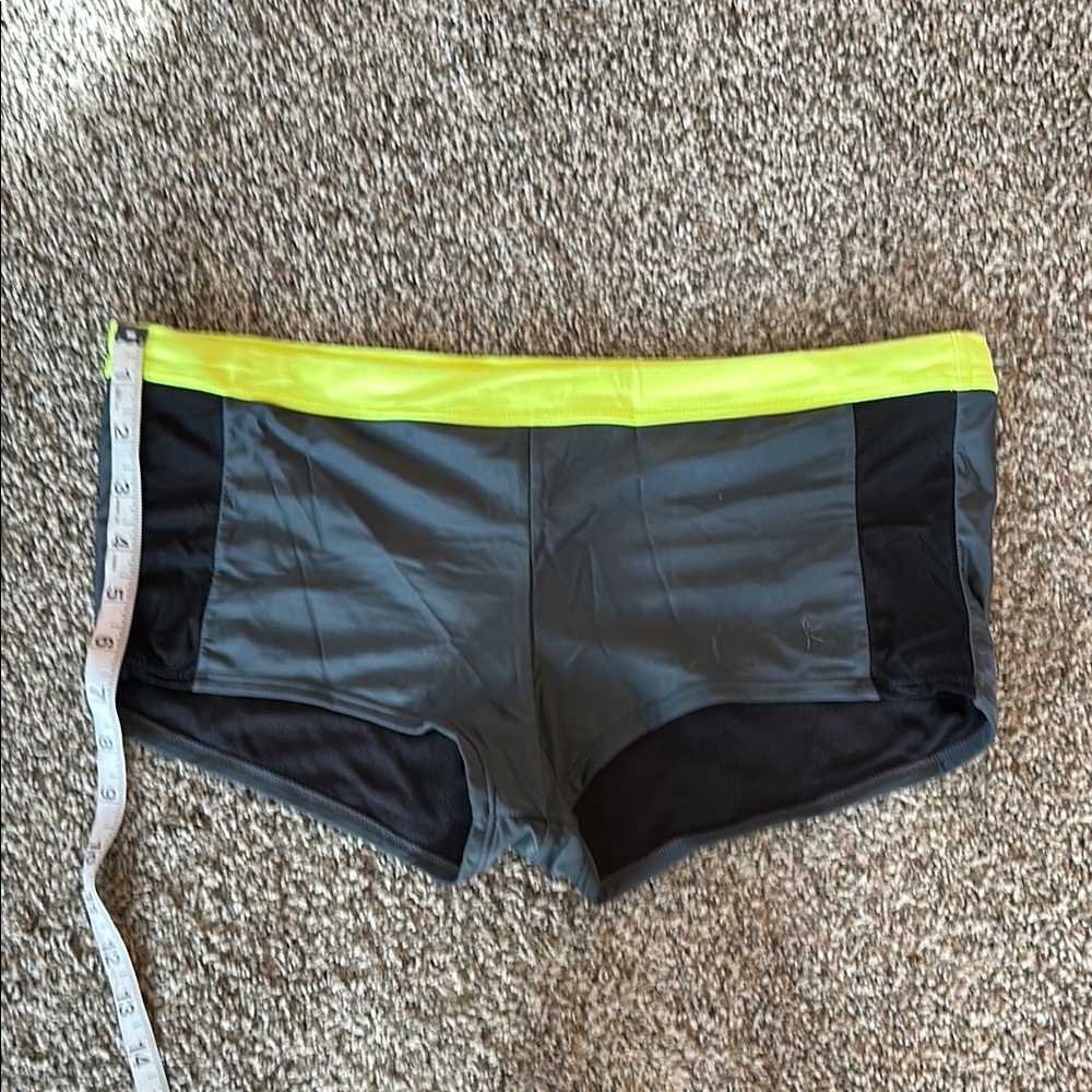 Gray and Yellow Swin Shorts